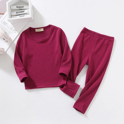 2023. aasta sügisene väikelaste laste soonikud kuduvad pidžaamad, täispuuvillane talvesalong poiss, tüdruk, vabaaja pidžaamad, laste soojad magamisriided