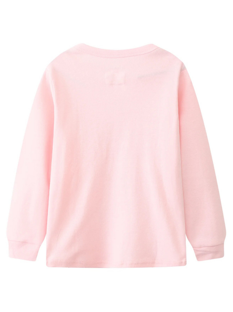 Väikelaste tüdrukute pikkade varrukatega flamingo multifilmiga pidžaamakomplekt, 2-osaline