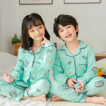 Παιδικά ρούχα Ανοιξιάτικα φθινοπωρινά Ολόσωμο Κουμπιά Παιδικές Πιτζάμες για Κορίτσια Teen Animal Pijamas Σετ για κορίτσια για παιδιά