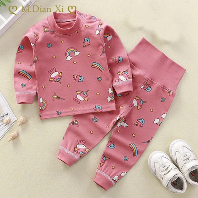 Laste aluspesu pidžaamakomplektid Unisex beebidele poistele pidžaama ülikond Puuvillane Pjs riidekomplekt Sügistalv Pehmed magamisriided Tüdrukute pidžaamad