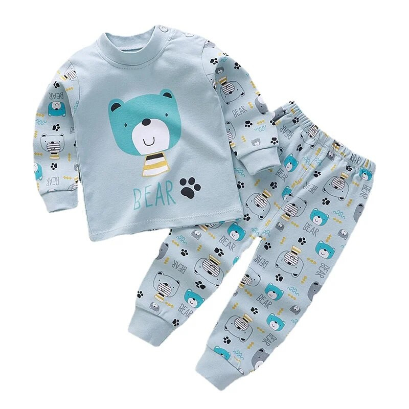 Παιδικά εσώρουχα πιτζάμες Unisex Βρεφικό κοστούμι πιτζάμες για αγόρι βαμβακερό σετ ρούχων Pjs Φθινοπωρινό χειμωνιάτικο μαλακό πυτζάμες για κορίτσια πιτζάμες