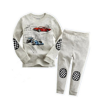 Εκσκαφέας Παιδικά Σετ Πυτζάμες Παιδικά Πυτζάμες Κοστούμι Μανίκια T-Shirts Παντελόνια Ρούχα για αγόρια Pj\'s Infant πιτζάμα Fashion Tops Παντελόνι