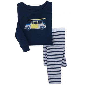 Εκσκαφέας Παιδικά Σετ Πυτζάμες Παιδικά Πυτζάμες Κοστούμι Μανίκια T-Shirts Παντελόνια Ρούχα για αγόρια Pj\'s Infant πιτζάμα Fashion Tops Παντελόνι