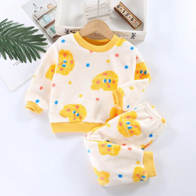 Seturi de iarnă pentru bebeluș fetiță băiat Jachetă cu glugă de pluș 2 buc ținute casual pentru copii Costume pentru copii Trening din catifea arctică Îmbrăcăminte pentru copii mici