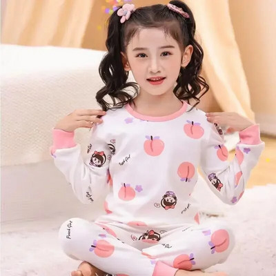 2 4 6 8 10 ani Seturi de pijama pentru copii Pijamale de toamnă pentru copii Lenjerie de noapte băieți din bumbac Pijamale pentru bebeluși cu mâneci lungi Seturi pentru fete