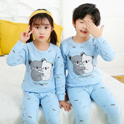 2 4 6 8 10 ani Seturi de pijama pentru copii Pijamale de toamnă pentru copii Lenjerie de noapte băieți din bumbac Pijamale pentru bebeluși cu mâneci lungi Seturi pentru fete