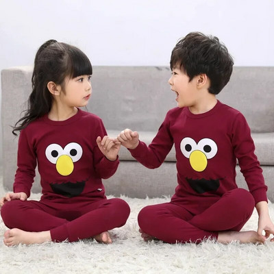 2 4 6 8 10 ani Seturi de pijama pentru copii Pijamale de toamnă pentru copii Lenjerie de noapte băieți din bumbac Pijamale pentru bebeluși cu mâneci lungi Seturi pentru fete