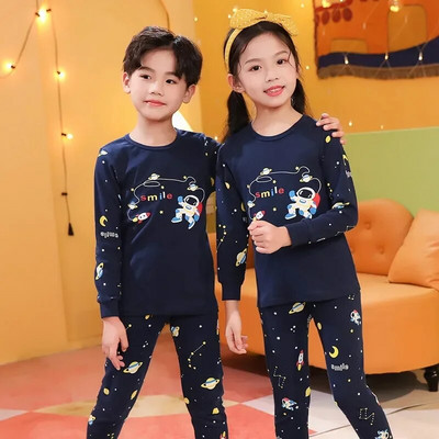 2 4 6 8 10 ani Seturi de pijama pentru copii Pijamale de toamnă pentru copii Lenjerie de noapte băieți din bumbac Pijamale pentru bebeluși cu mâneci lungi Seturi pentru fete