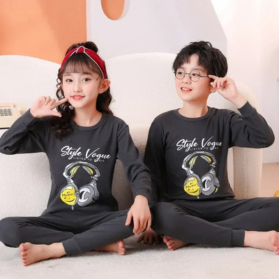 2 4 6 8 10 ani Seturi de pijama pentru copii Pijamale de toamnă pentru copii Lenjerie de noapte băieți din bumbac Pijamale pentru bebeluși cu mâneci lungi Seturi pentru fete