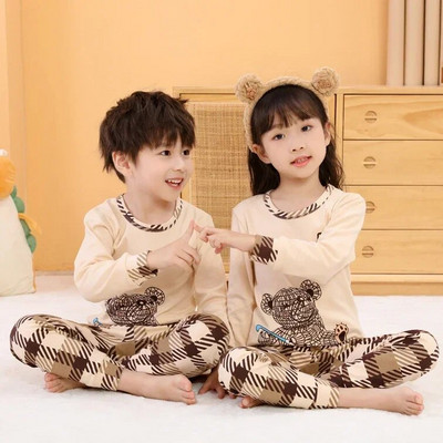 2 4 6 8 10 ani Seturi de pijama pentru copii Pijamale de toamnă pentru copii Lenjerie de noapte băieți din bumbac Pijamale pentru bebeluși cu mâneci lungi Seturi pentru fete