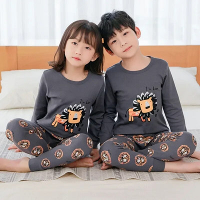 2 4 6 8 10 ani Seturi de pijama pentru copii Pijamale de toamnă pentru copii Lenjerie de noapte băieți din bumbac Pijamale pentru bebeluși cu mâneci lungi Seturi pentru fete