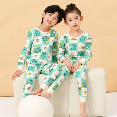 2 4 6 8 10 ani Seturi de pijama pentru copii Pijamale de toamnă pentru copii Lenjerie de noapte băieți din bumbac Pijamale pentru bebeluși cu mâneci lungi Seturi pentru fete