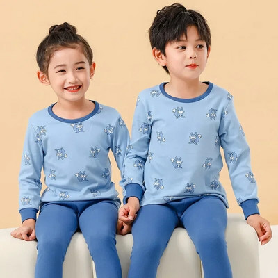 2 4 6 8 10 ani Seturi de pijama pentru copii Pijamale de toamnă pentru copii Lenjerie de noapte băieți din bumbac Pijamale pentru bebeluși cu mâneci lungi Seturi pentru fete