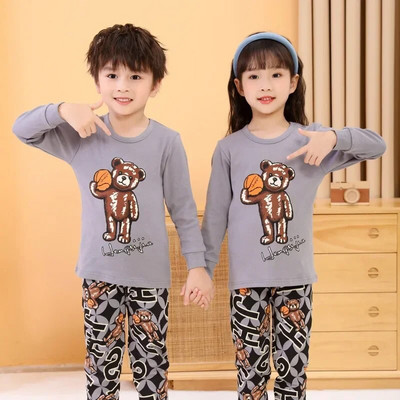2 4 6 8 10 ani Seturi de pijama pentru copii Pijamale de toamnă pentru copii Lenjerie de noapte băieți din bumbac Pijamale pentru bebeluși cu mâneci lungi Seturi pentru fete