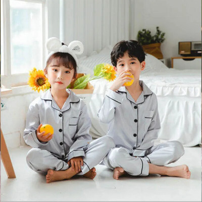 Pijamale de mătase pentru copii Pijamale din satin Pijama fete Vară Set de pijama pentru copii mici Lenjerie de noapte verde Pijamale pentru adolescenți 10 11 12 13 14 Y