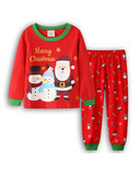 Noul set de îmbrăcăminte pentru copii Four Seasons pentru copii, roșu, imprimeu desen animat, set pantaloni cu mâneci lungi, Crăciun, pijamale, fete, îmbrăcăminte de noapte