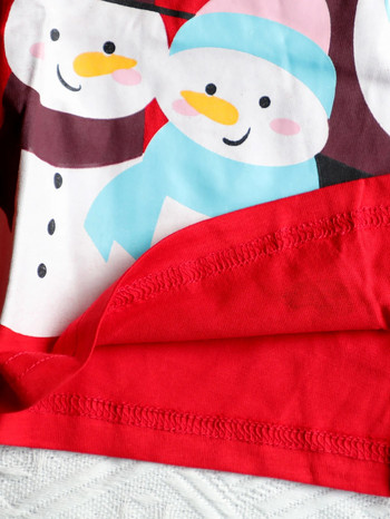 Νέο σετ παιδικών ειδών σπιτιού Four Seasons Εκτύπωση κόκκινου κινουμένων σχεδίων μακρυμάνικο παντελόνι χριστουγεννιάτικο Σετ για αγόρια Πιτζάμες για κορίτσια Νυχτικά