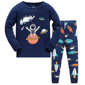 Jumping New Arrival 3-8T Space Rocket Odjeća za spavanje Jesen Zima Dječje pidžame Dječja modna odjeća Komplet kućne odjeće 2 kom odijela