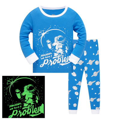 Jumping New Arrival 3-8T Space Rocket Odjeća za spavanje Jesen Zima Dječje pidžame Dječja modna odjeća Komplet kućne odjeće 2 kom odijela