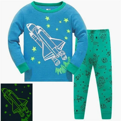 Jumping New Arrival 3-8T Space Rocket Odjeća za spavanje Jesen Zima Dječje pidžame Dječja modna odjeća Komplet kućne odjeće 2 kom odijela