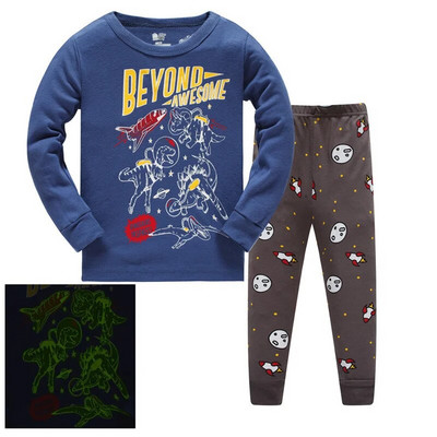 Jumping New Arrival 3-8T Space Rocket Odjeća za spavanje Jesen Zima Dječje pidžame Dječja modna odjeća Komplet kućne odjeće 2 kom odijela