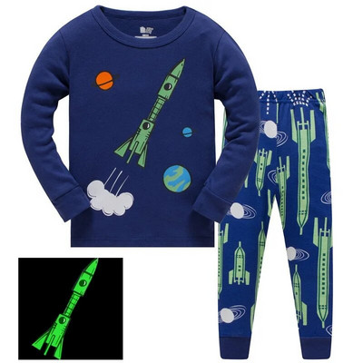 Jumping New Arrival 3-8T Space Rocket Odjeća za spavanje Jesen Zima Dječje pidžame Dječja modna odjeća Komplet kućne odjeće 2 kom odijela