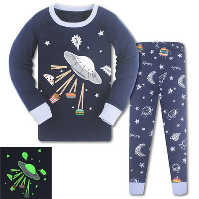Jumping New Arrival 3-8T Space Rocket Odjeća za spavanje Jesen Zima Dječje pidžame Dječja modna odjeća Komplet kućne odjeće 2 kom odijela