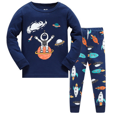 Jumping New Arrival 3-8T Space Rocket Odjeća za spavanje Jesen Zima Dječje pidžame Dječja modna odjeća Komplet kućne odjeće 2 kom odijela