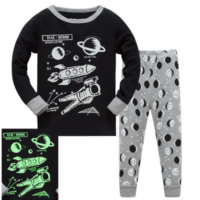 Jumping New Arrival 3-8T Space Rocket Odjeća za spavanje Jesen Zima Dječje pidžame Dječja modna odjeća Komplet kućne odjeće 2 kom odijela