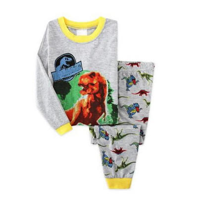 Dino Băieți Costume de pijamă 100% bumbac Seturi de haine lungi pentru copii Tricouri cu motor Pantaloni Seturi 2 piese Pijamale copii 2 3 4 5 6 7 ani