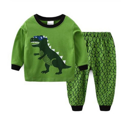 Dino Băieți Costume de pijamă 100% bumbac Seturi de haine lungi pentru copii Tricouri cu motor Pantaloni Seturi 2 piese Pijamale copii 2 3 4 5 6 7 ani