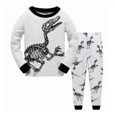 Dino Băieți Costume de pijamă 100% bumbac Seturi de haine lungi pentru copii Tricouri cu motor Pantaloni Seturi 2 piese Pijamale copii 2 3 4 5 6 7 ani