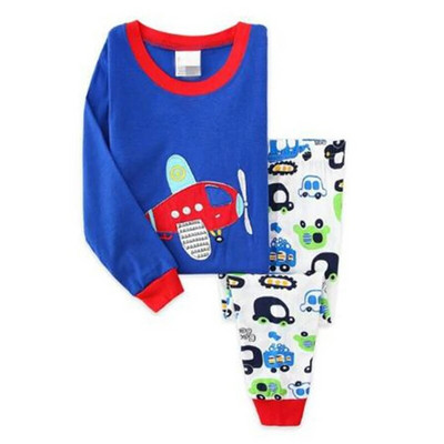Dino Băieți Costume de pijamă 100% bumbac Seturi de haine lungi pentru copii Tricouri cu motor Pantaloni Seturi 2 piese Pijamale copii 2 3 4 5 6 7 ani