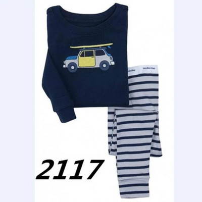 Dino Băieți Costume de pijamă 100% bumbac Seturi de haine lungi pentru copii Tricouri cu motor Pantaloni Seturi 2 piese Pijamale copii 2 3 4 5 6 7 ani
