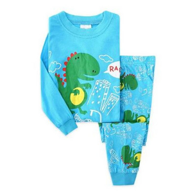 Dino Băieți Costume de pijamă 100% bumbac Seturi de haine lungi pentru copii Tricouri cu motor Pantaloni Seturi 2 piese Pijamale copii 2 3 4 5 6 7 ani