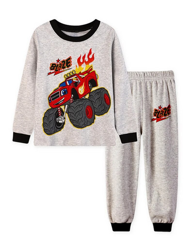 Dino Băieți Costume de pijamă 100% bumbac Seturi de haine lungi pentru copii Tricouri cu motor Pantaloni Seturi 2 piese Pijamale copii 2 3 4 5 6 7 ani