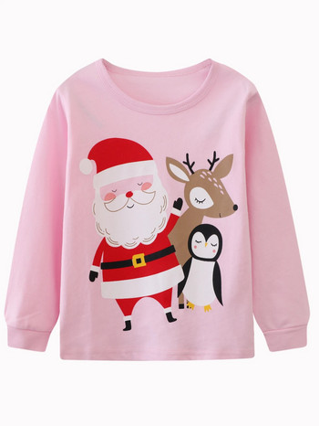 Χριστουγεννιάτικη μακρυμάνικη πιτζάμες για κορίτσια δύο κομμάτια