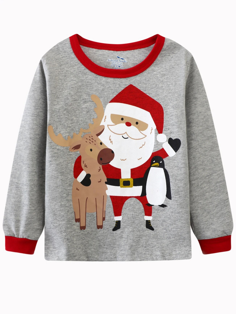 Dječja božićna pidžama dugih rukava kompleti dječje spavaćice 2 kom