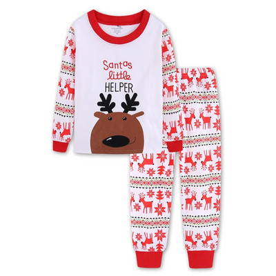 Naujos berniukų pižamos mažiems vaikams pižamos rinkiniai Kalėdų senelio briedžio pižamos kūdikiams kalėdinės pižamos vaikams medvilnės animacinių filmų pižamos