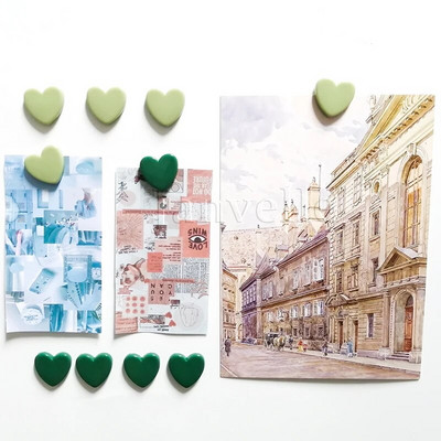 10 vnt Mieli mini šaldytuvo magnetai spalvingi meilės širdelės maži šaldytuvo lipdukai Mielos nuotraukos Sieninis magnetinis lipdukas namų dekoravimui