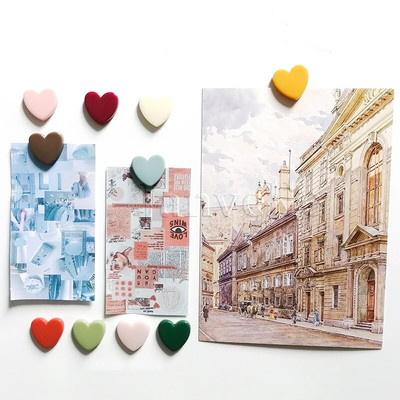 10 vnt Mieli mini šaldytuvo magnetai spalvingi meilės širdelės maži šaldytuvo lipdukai Mielos nuotraukos Sieninis magnetinis lipdukas namų dekoravimui