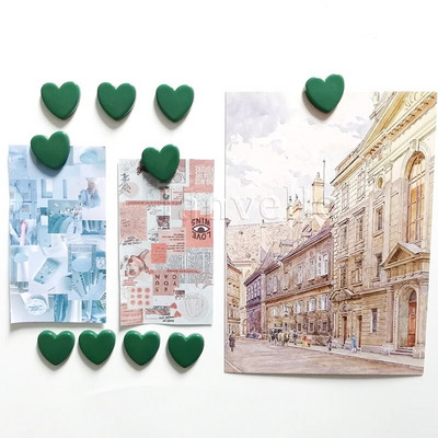 10 vnt Mieli mini šaldytuvo magnetai spalvingi meilės širdelės maži šaldytuvo lipdukai Mielos nuotraukos Sieninis magnetinis lipdukas namų dekoravimui