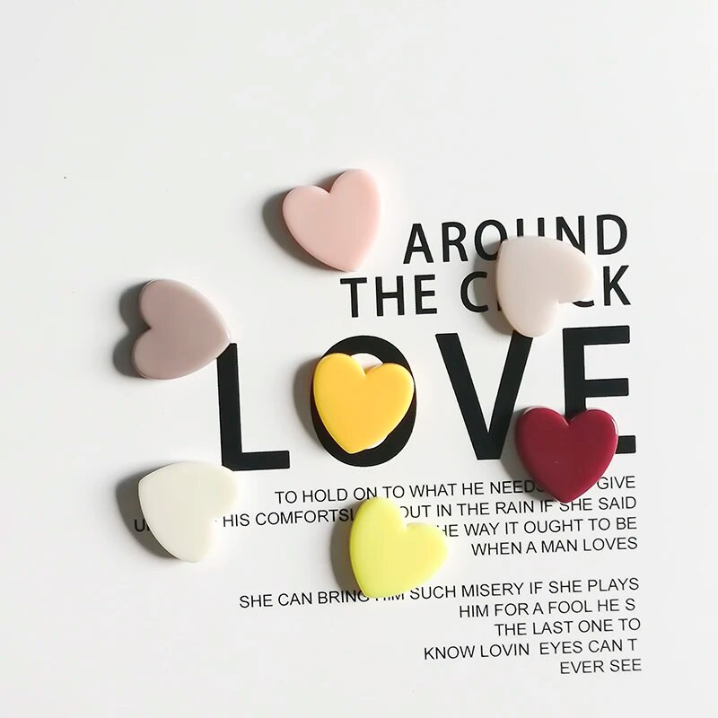 10 vnt Mieli mini šaldytuvo magnetai spalvingi meilės širdelės maži šaldytuvo lipdukai Mielos nuotraukos Sieninis magnetinis lipdukas namų dekoravimui