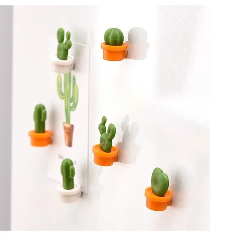 Novih 6 komada kaktusa, magneta za hladnjak, magneta za hladnjak, 3D sukulentne biljke, podsjetnika na oglasnu ploču Uređenje doma Kuhinja