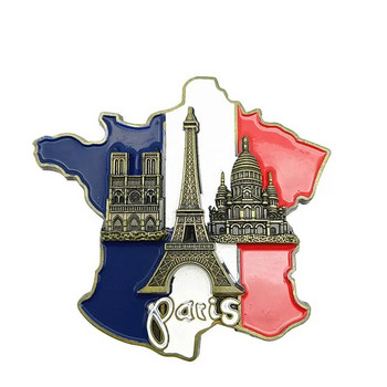 Париж Франция Ei-ffel Tower Триумфална арка Европейски хладилник Магнитни магнити за хладилник Световна колекция от туристически сувенири Подаръци