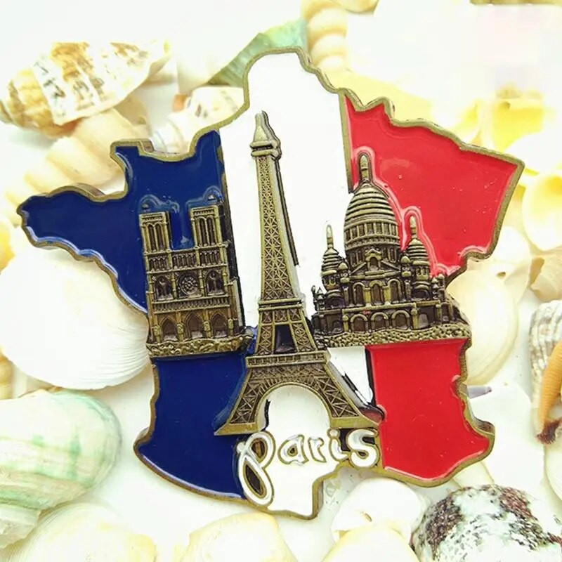 Paris France Ei-ffel Tower Triumphal Arch European Refrigerator Magnetic Fridge Magnets World Tourist Souvenir Collection Δώρα