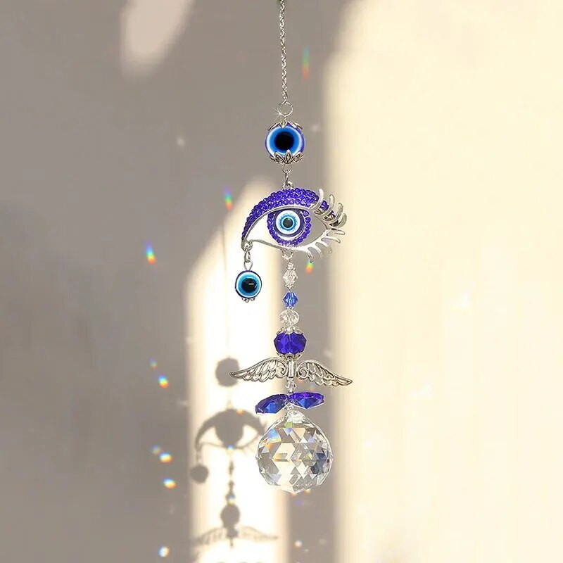 1 κομμάτι, Butterfly Devil`s Eye, Κρυστάλλινο μενταγιόν, Οικογενειακή διακόσμηση εξωτερικού κήπου