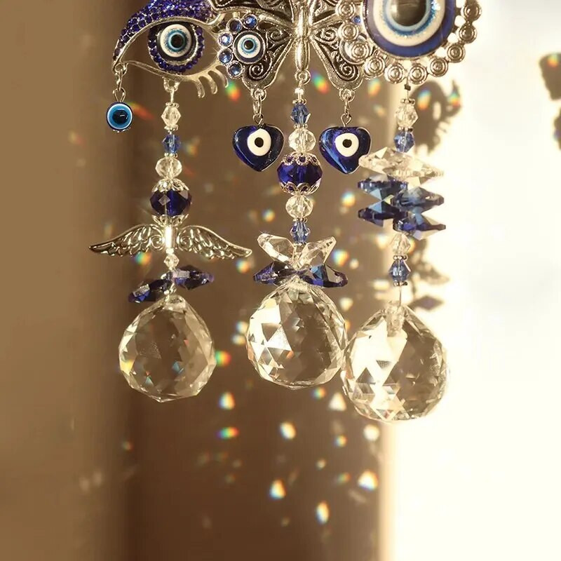 1 κομμάτι, Butterfly Devil`s Eye, Κρυστάλλινο μενταγιόν, Οικογενειακή διακόσμηση εξωτερικού κήπου