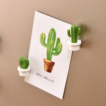 6 τμχ Cute Succulent Magnet Button Home Kitchen Cactus Refrigerator Message Sticker 2021 New Arrival Portable Creative Hot Sale