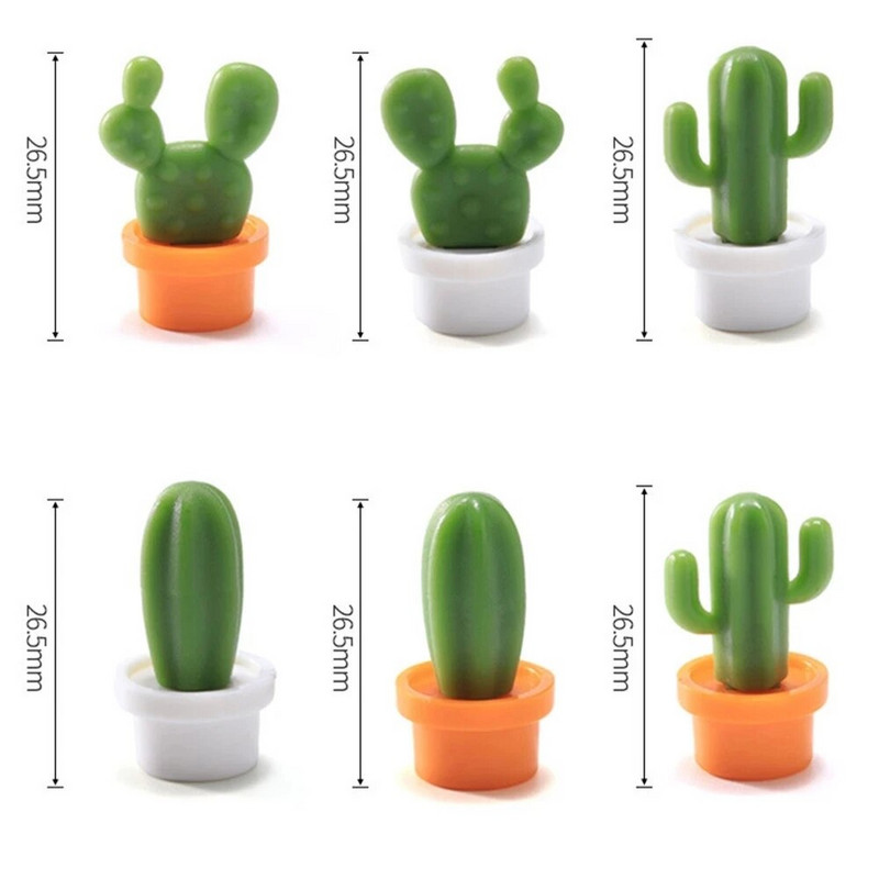 6 τμχ Cute Succulent Magnet Button Home Kitchen Cactus Refrigerator Message Sticker 2021 New Arrival Portable Creative Hot Sale